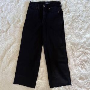 Judy Blue High Rise Wide Leg Raw Edge Hem Size 5/27